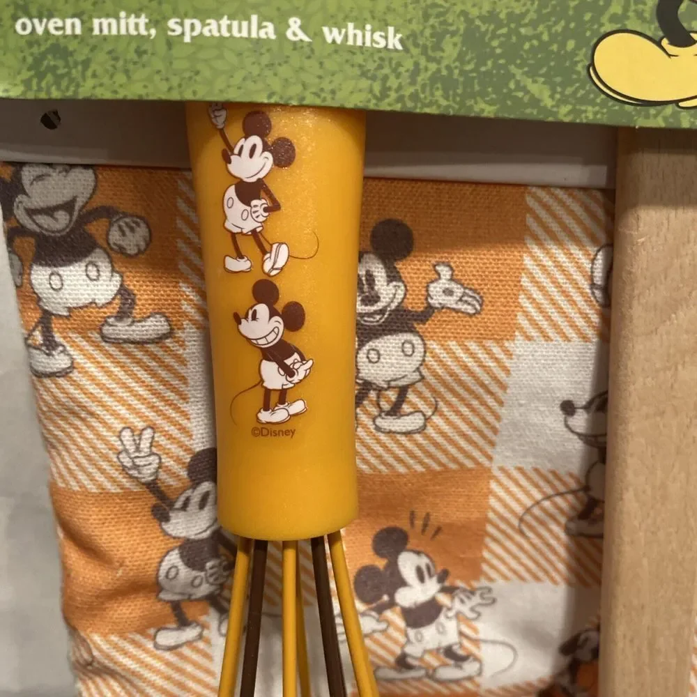 Disney Mickey Mouse FALL Kitchen Set‎ Oven Mitt, Spatula & Whisk 3 Piece Set
